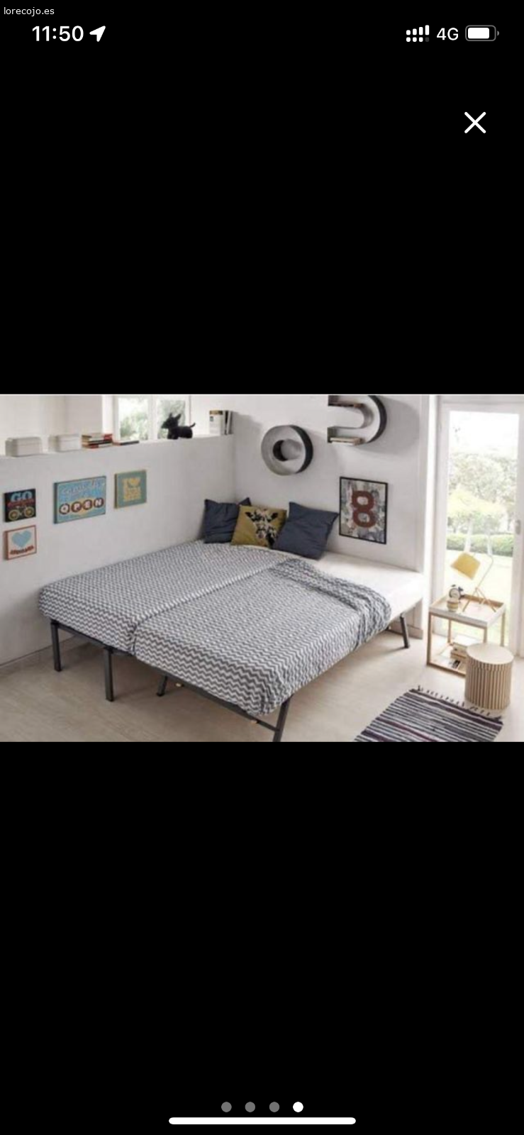 Cama doble. Cama doble nido con colchones. Poco uso