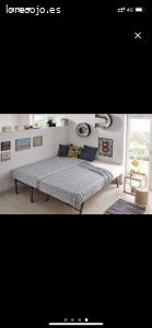 Cama doble. Cama doble nido con colchones. Poco uso