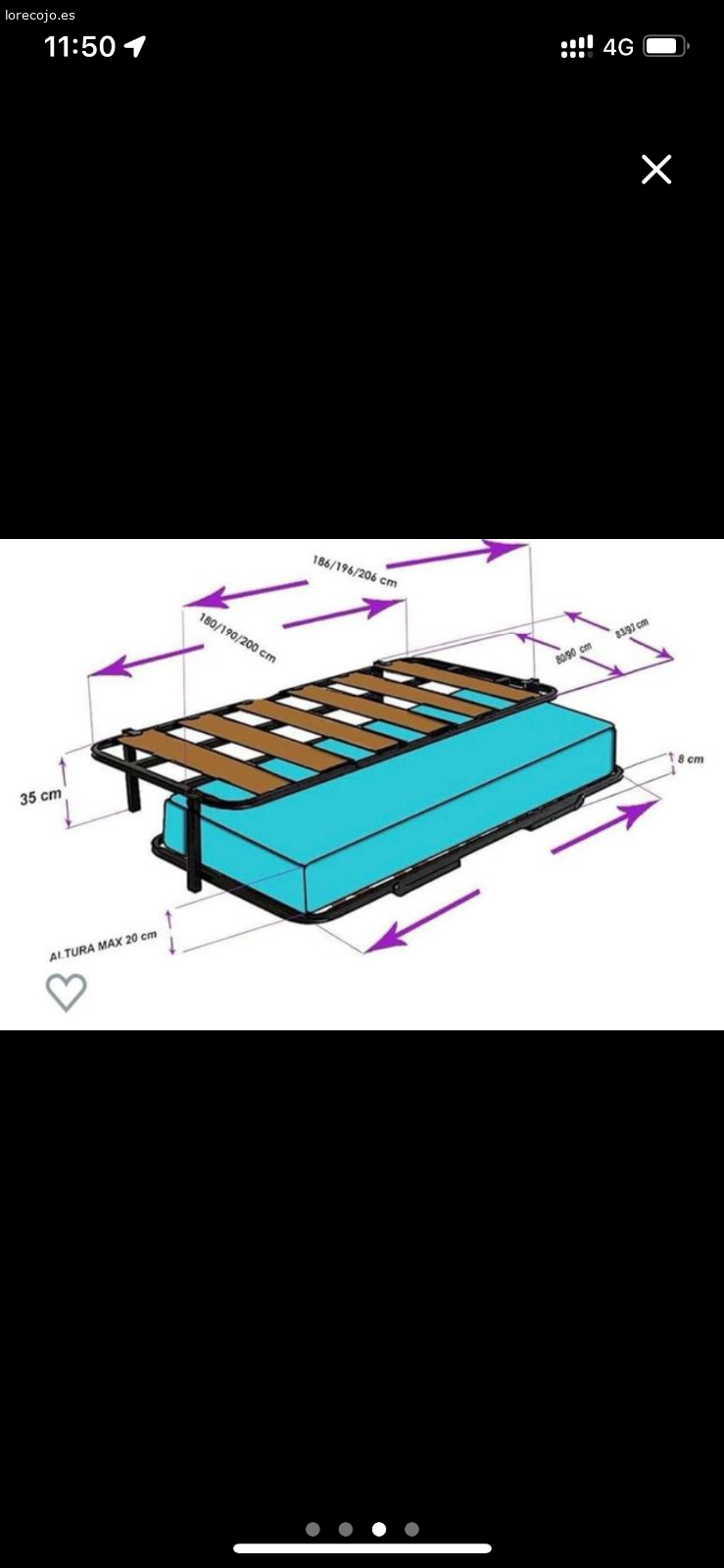 Cama doble. Cama doble nido con colchones. Poco uso