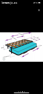 Cama doble. Cama doble nido con colchones. Poco uso