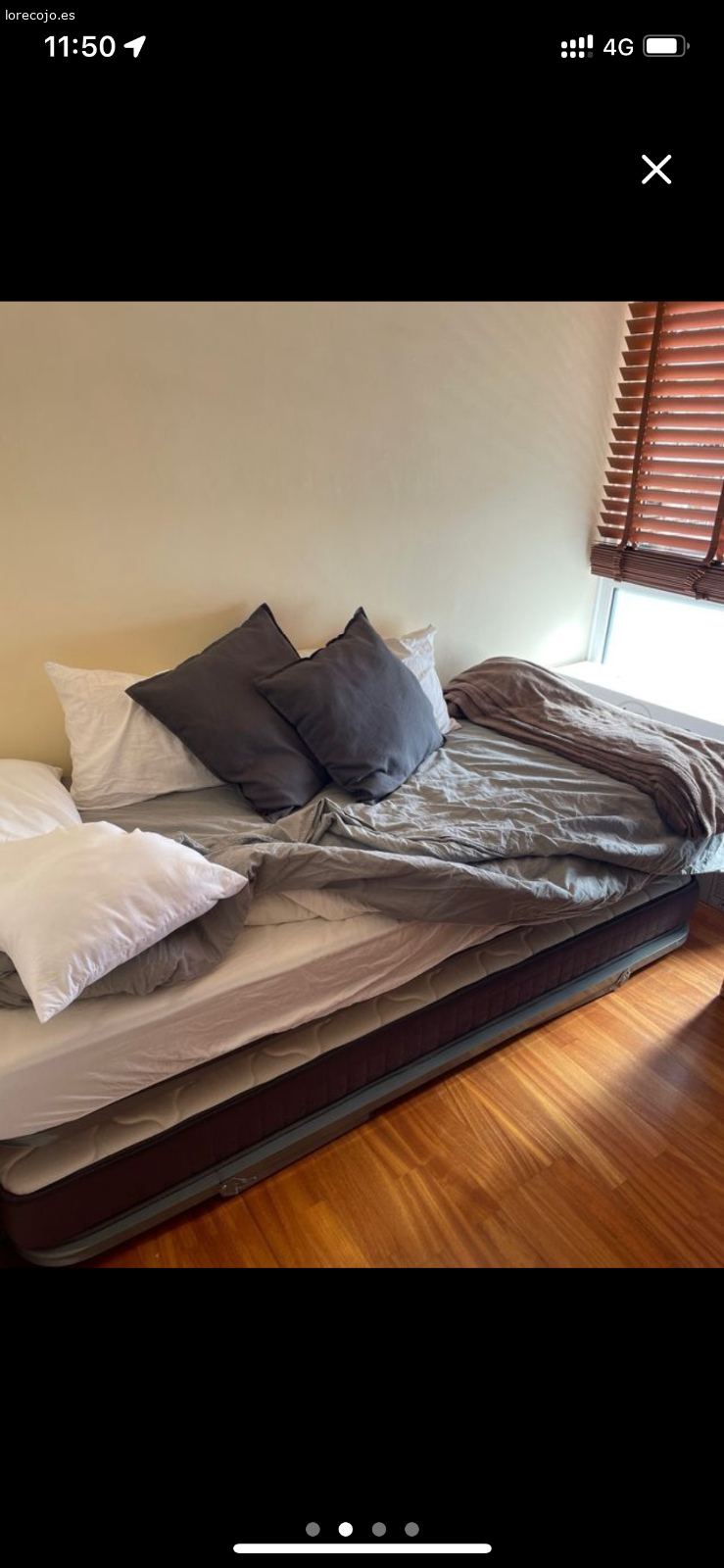 Cama doble. Cama doble nido con colchones. Poco uso