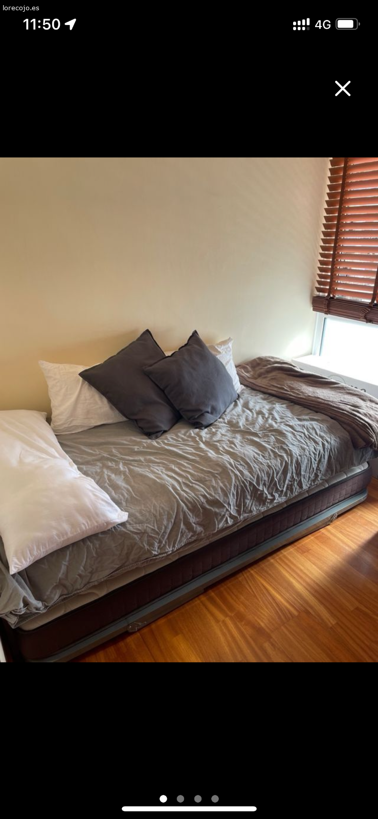 Cama doble. Cama doble nido con colchones. Poco uso