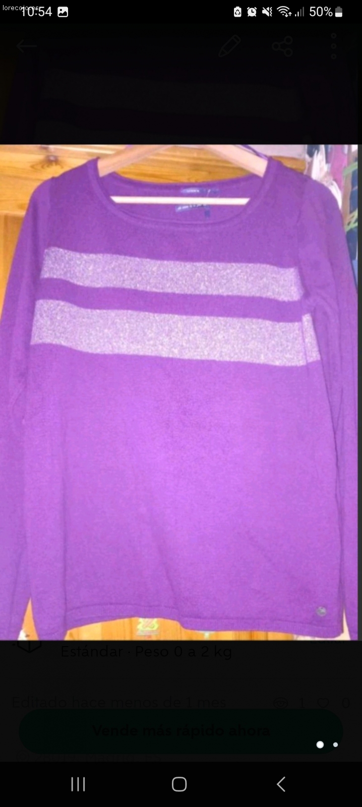 Jersey morado. Tala XL